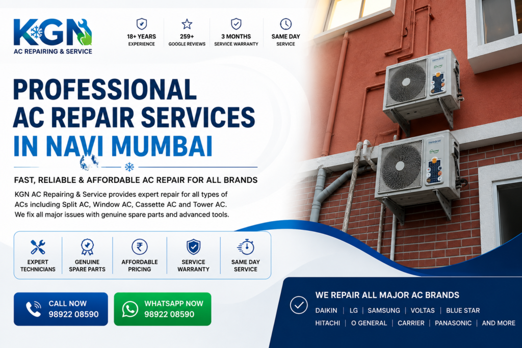 Professional Split AC Installation Service in Navi Mumbai by KGN AC Repairing & Service